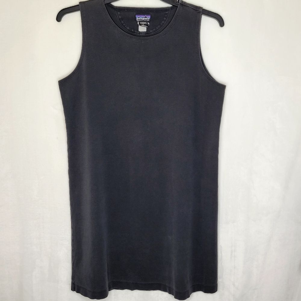 Patagonia Organic Cotton Black Sleeveless Dress Size Large